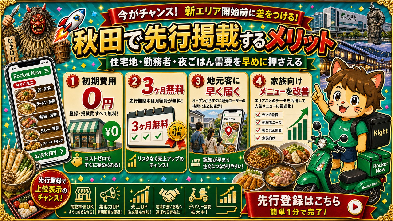 ロケットナウ秋田エリア導入メリット
