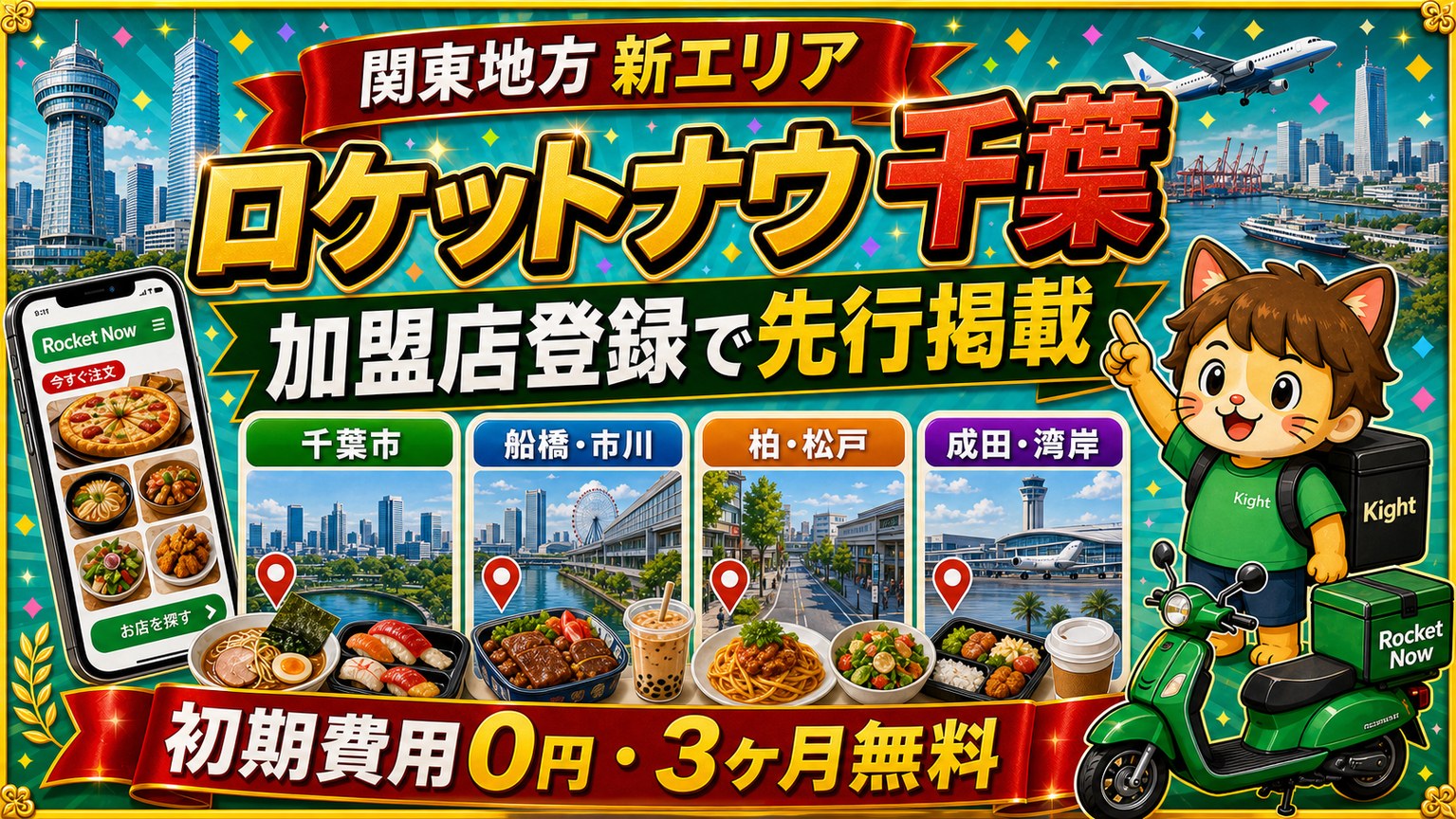 ロケットナウ千葉エリアの加盟店登録サムネイル