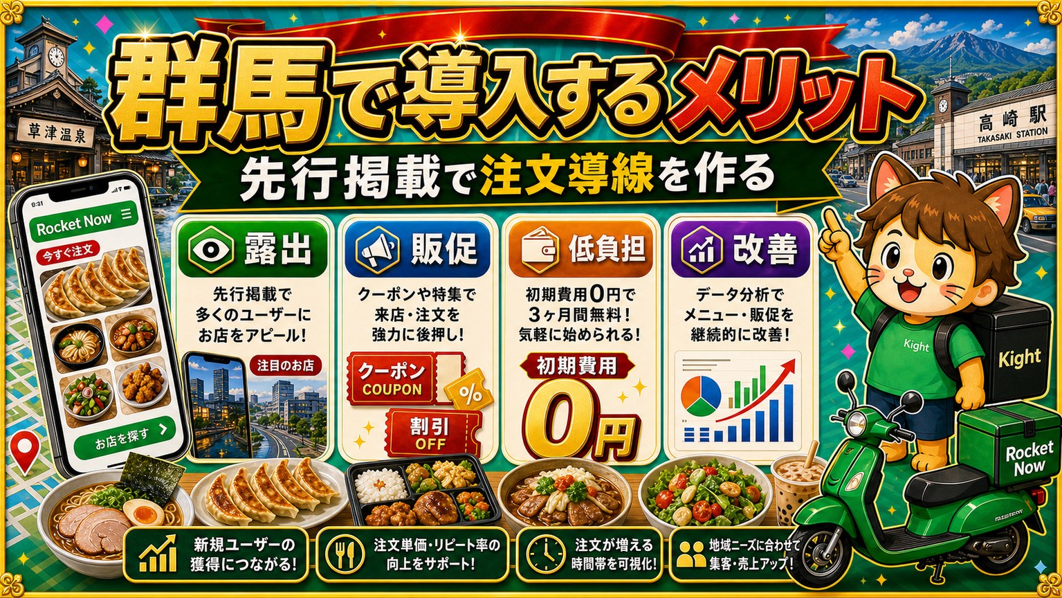 ロケットナウ群馬エリア導入メリット