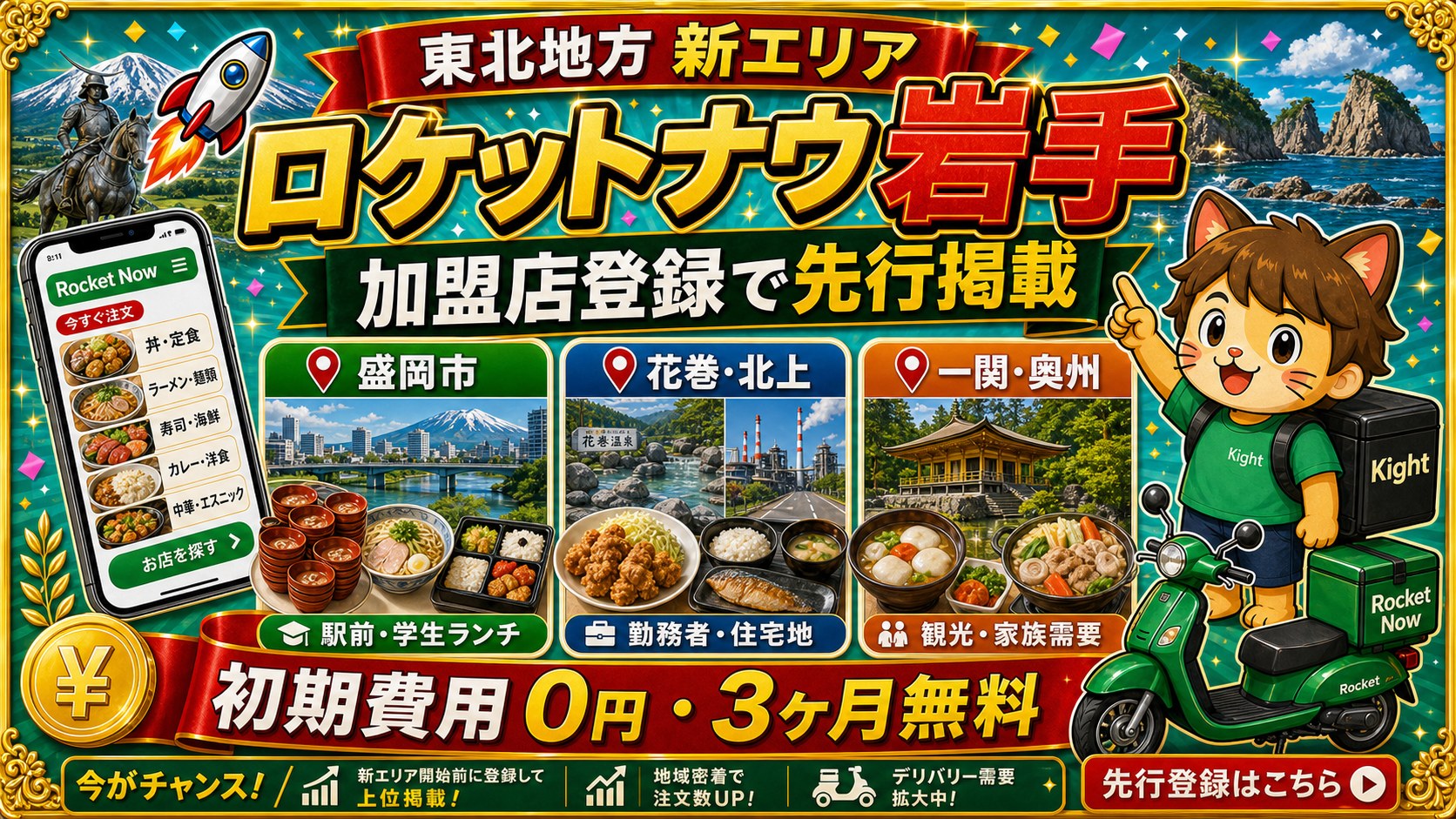 ロケットナウ岩手エリア加盟店登録サムネイル
