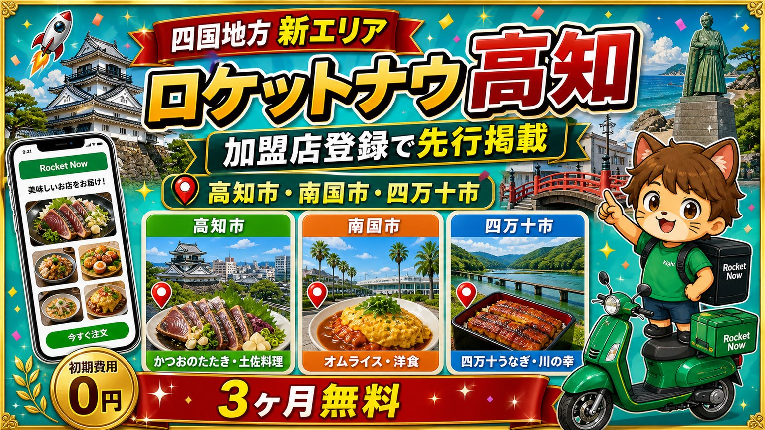 ロケットナウ高知エリア加盟店登録サムネイル