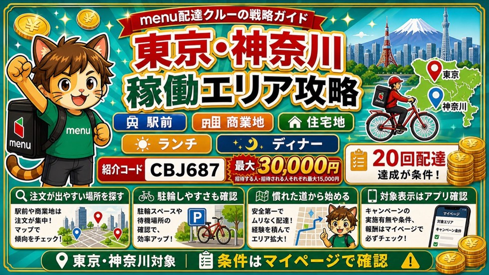 menu配達員東京神奈川エリア戦略