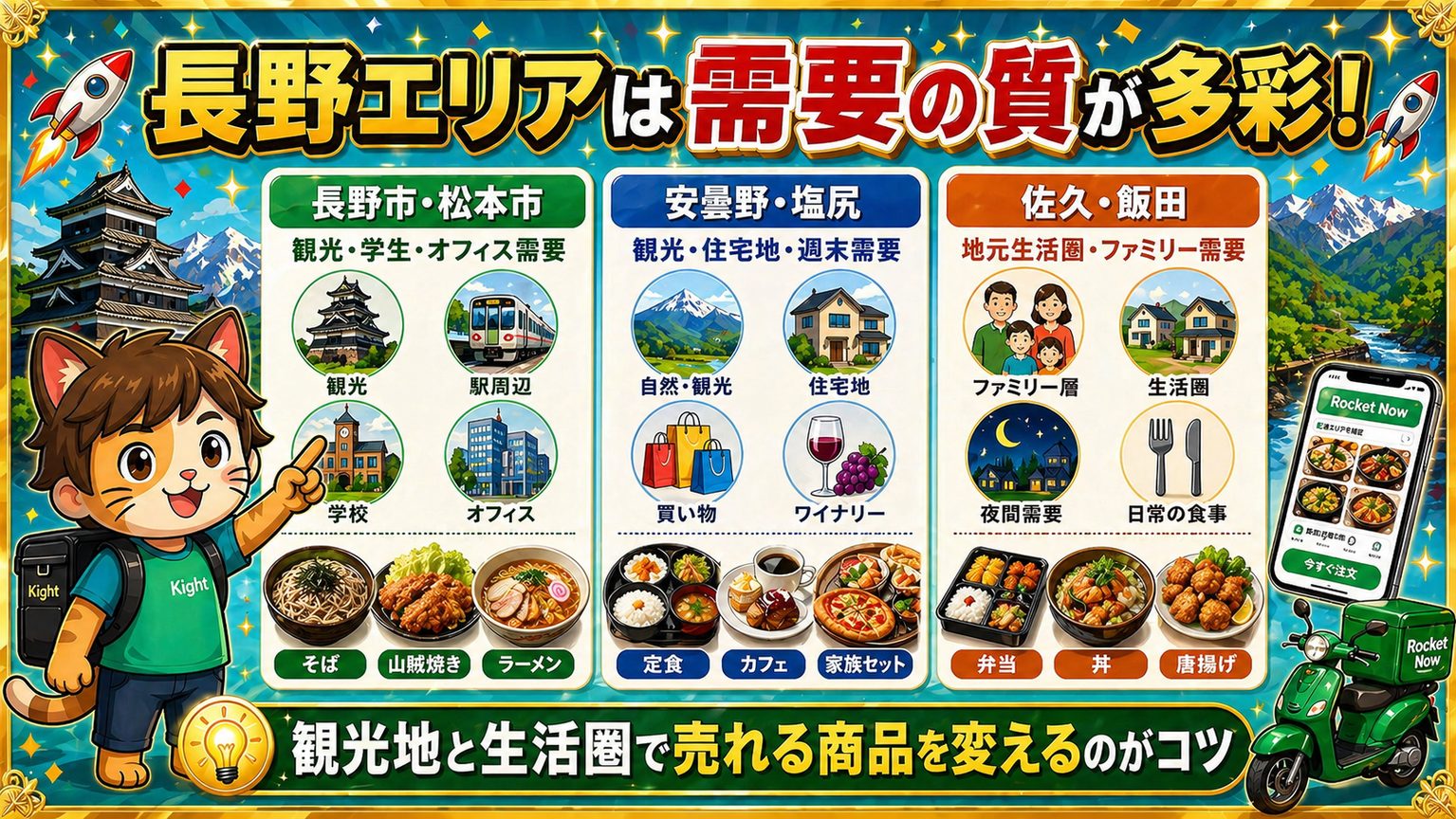 長野エリアの特徴まとめ