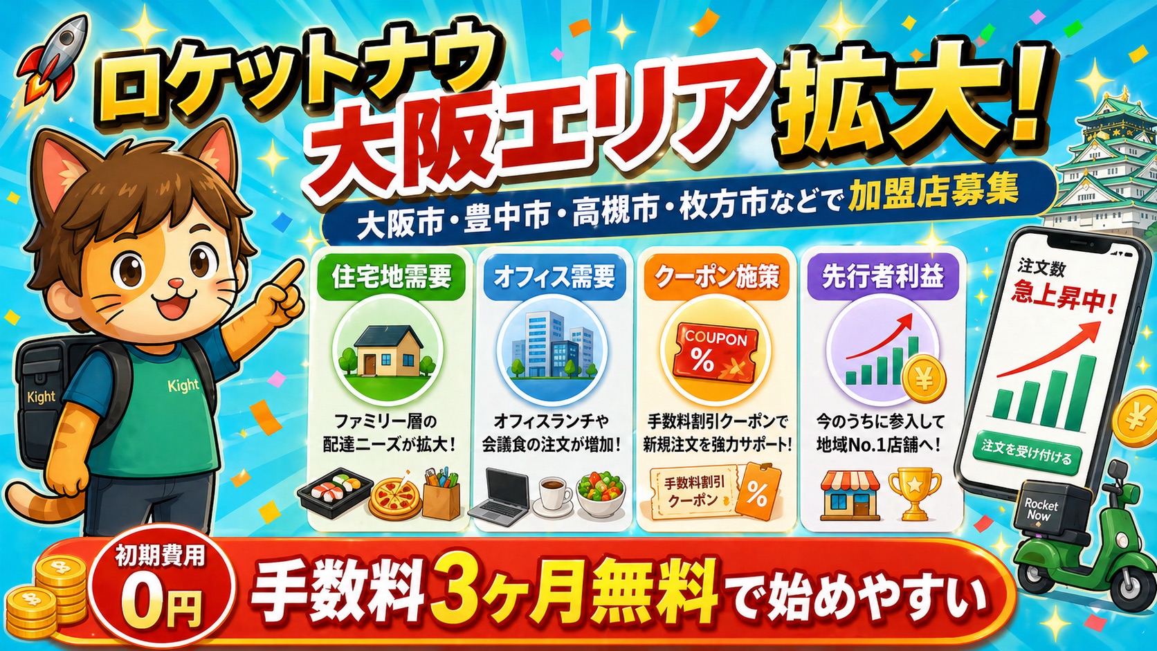 ロケットナウ大阪エリアの加盟店登録サムネイル