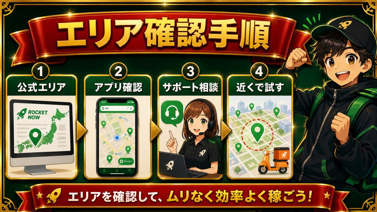 エリア変更の手続きは必要？公開情報から見た結論 - ロケットナウ配達員