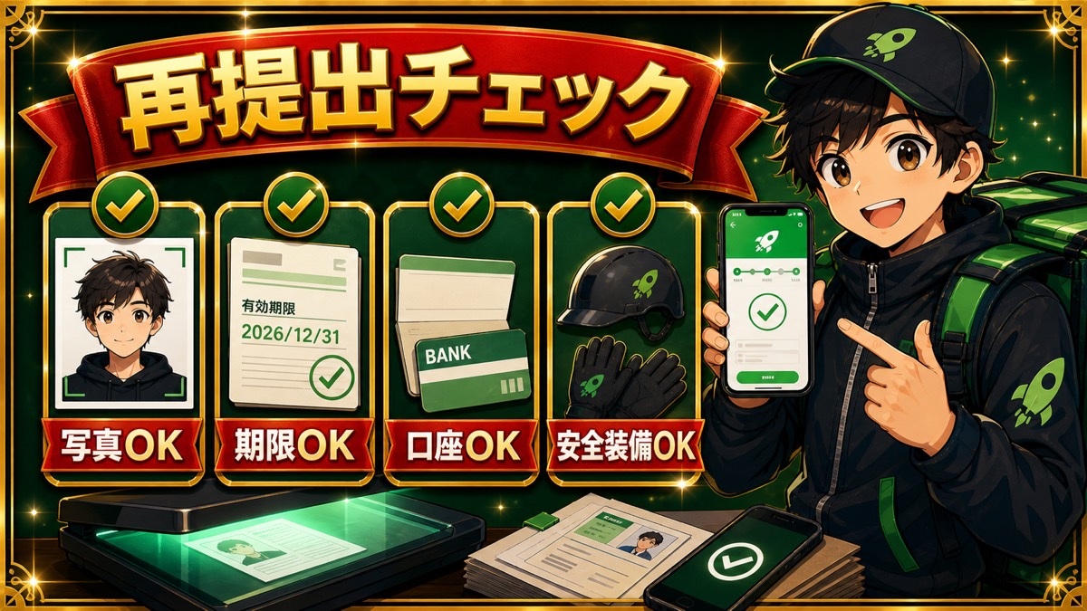 審査落ち・再提出になりやすい書類ミス - ロケットナウ配達員