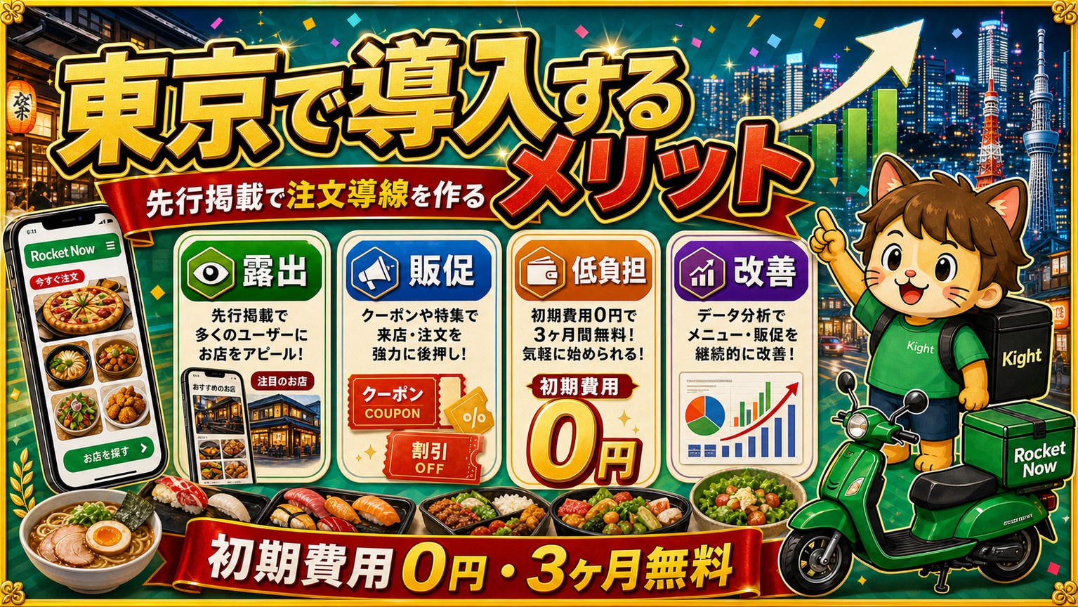 ロケットナウ東京エリア導入メリット