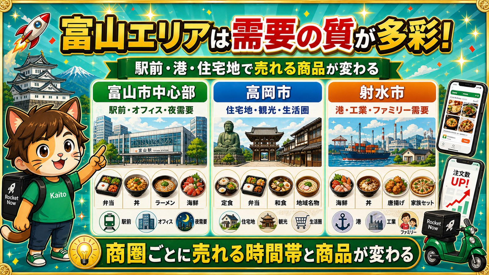 富山エリアの特徴まとめ