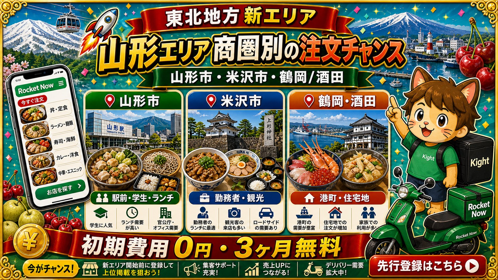 ロケットナウ山形エリア特徴まとめ
