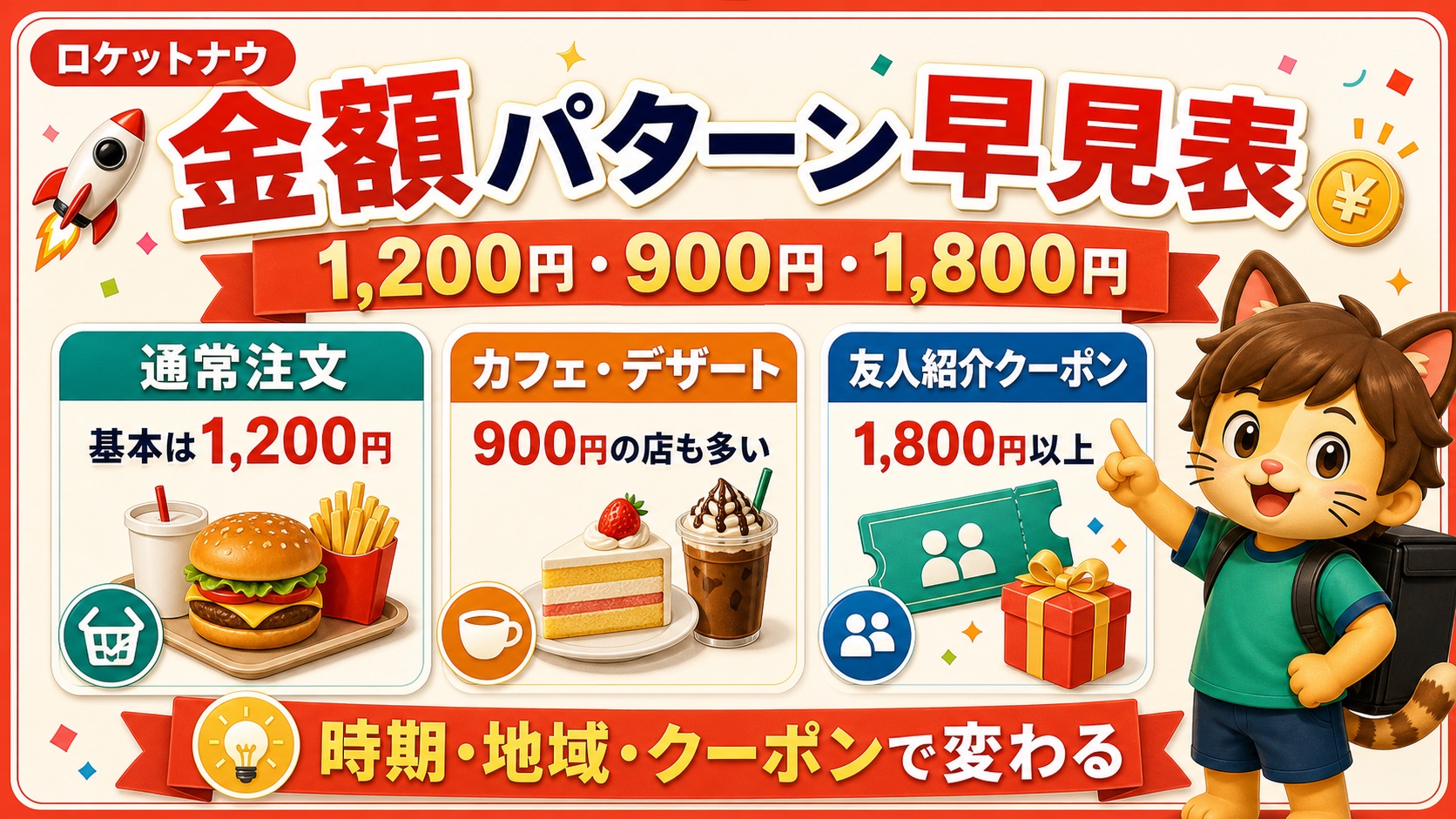 ロケットナウ最低注文金額の1200円900円1800円パターン
