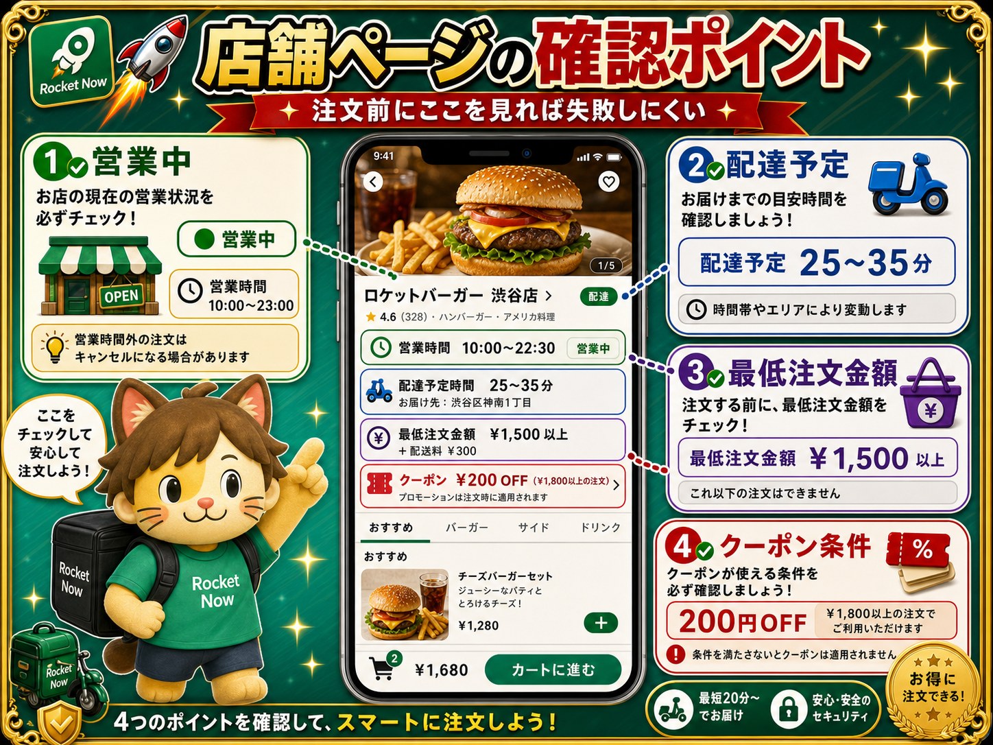 ロケットナウ店舗ページの確認ポイント